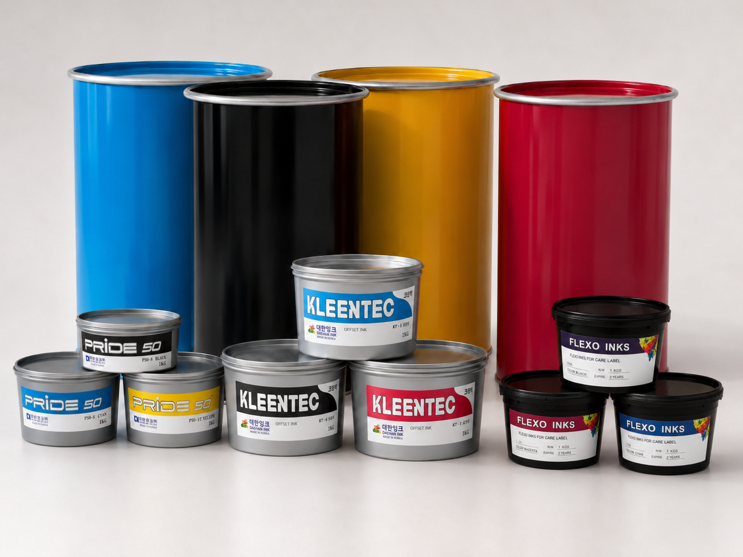 Printing ink containers for sheetfed, webfed and flexographic applications
