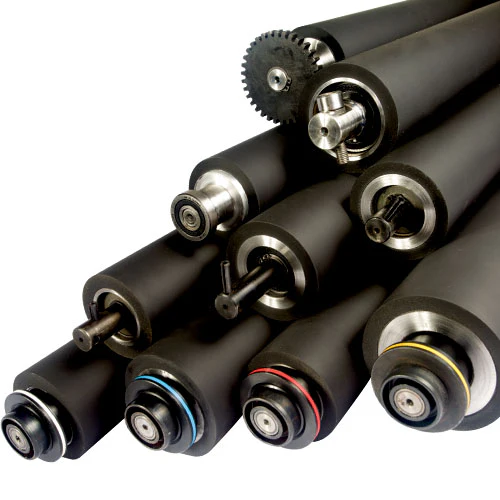 Rubber printing rollers